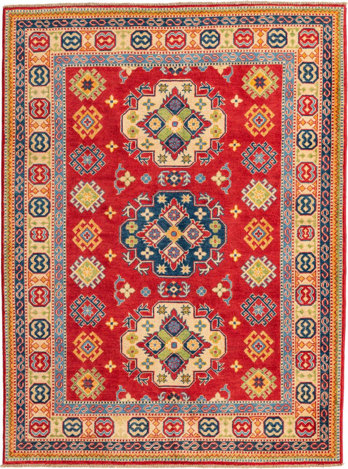 Detail image of 5' 2 x 7' Hand Knotted Kazak Rug
