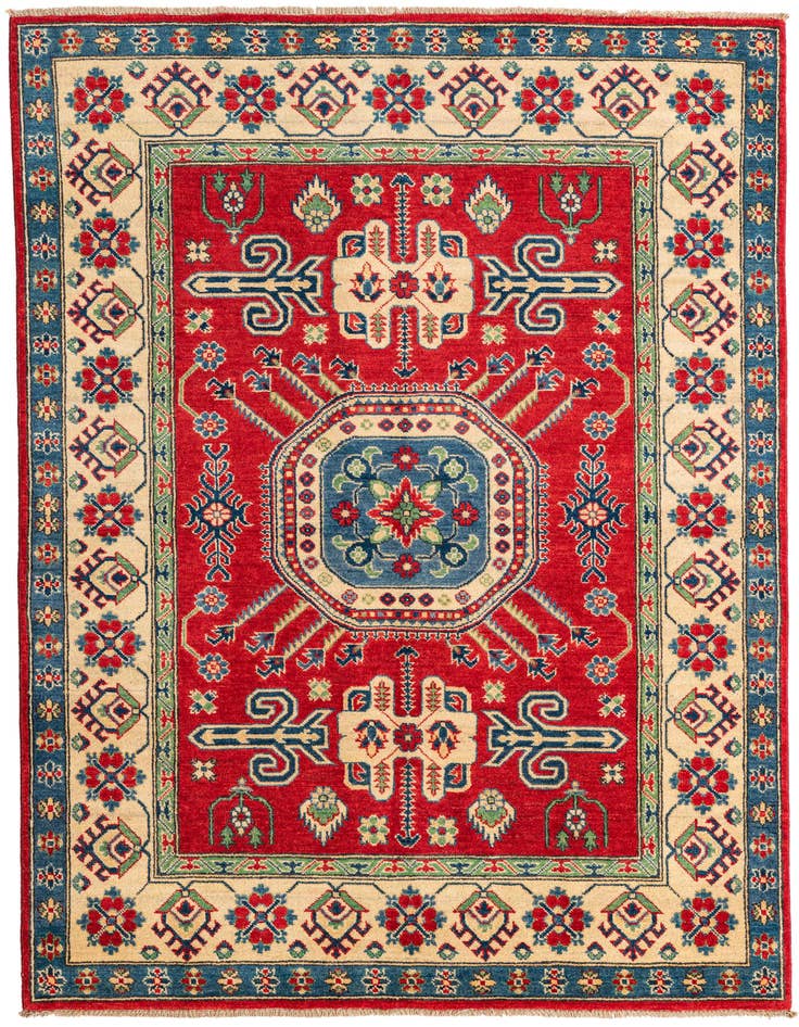 Detail image of 5' x 6' 10 Hand Knotted Kazak Rug