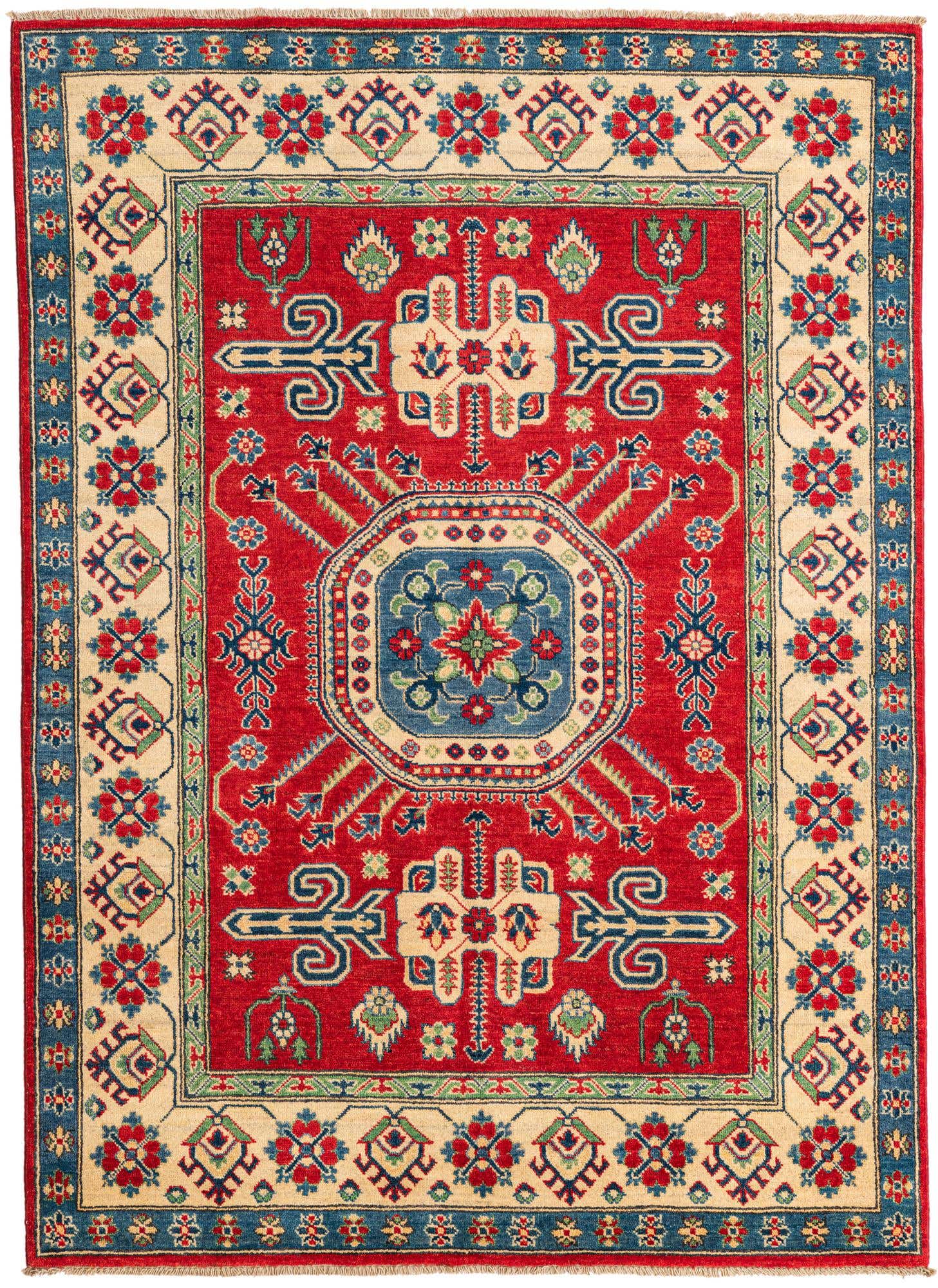 5' x 6' 10 Hand Knotted Kazak Rug