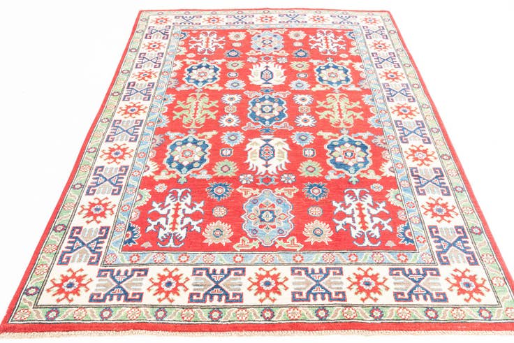 Detailansicht von 150cm x 215cm Handgeknüpft Kazak Teppich