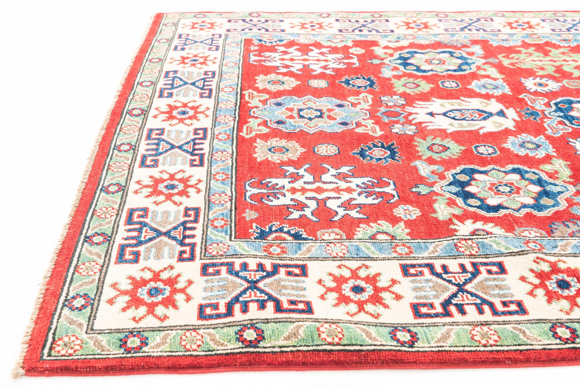 5' x 7' Hand Knotted Kazak Rug