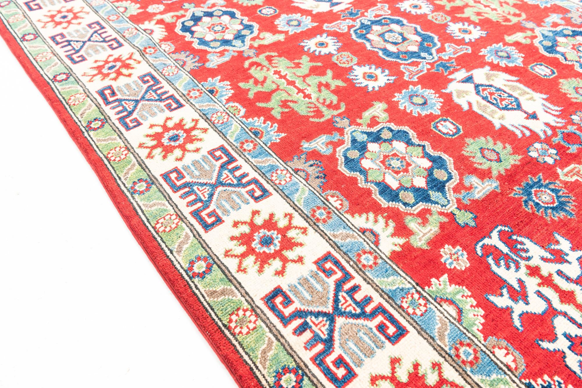 5' x 7' Hand Knotted Kazak Rug