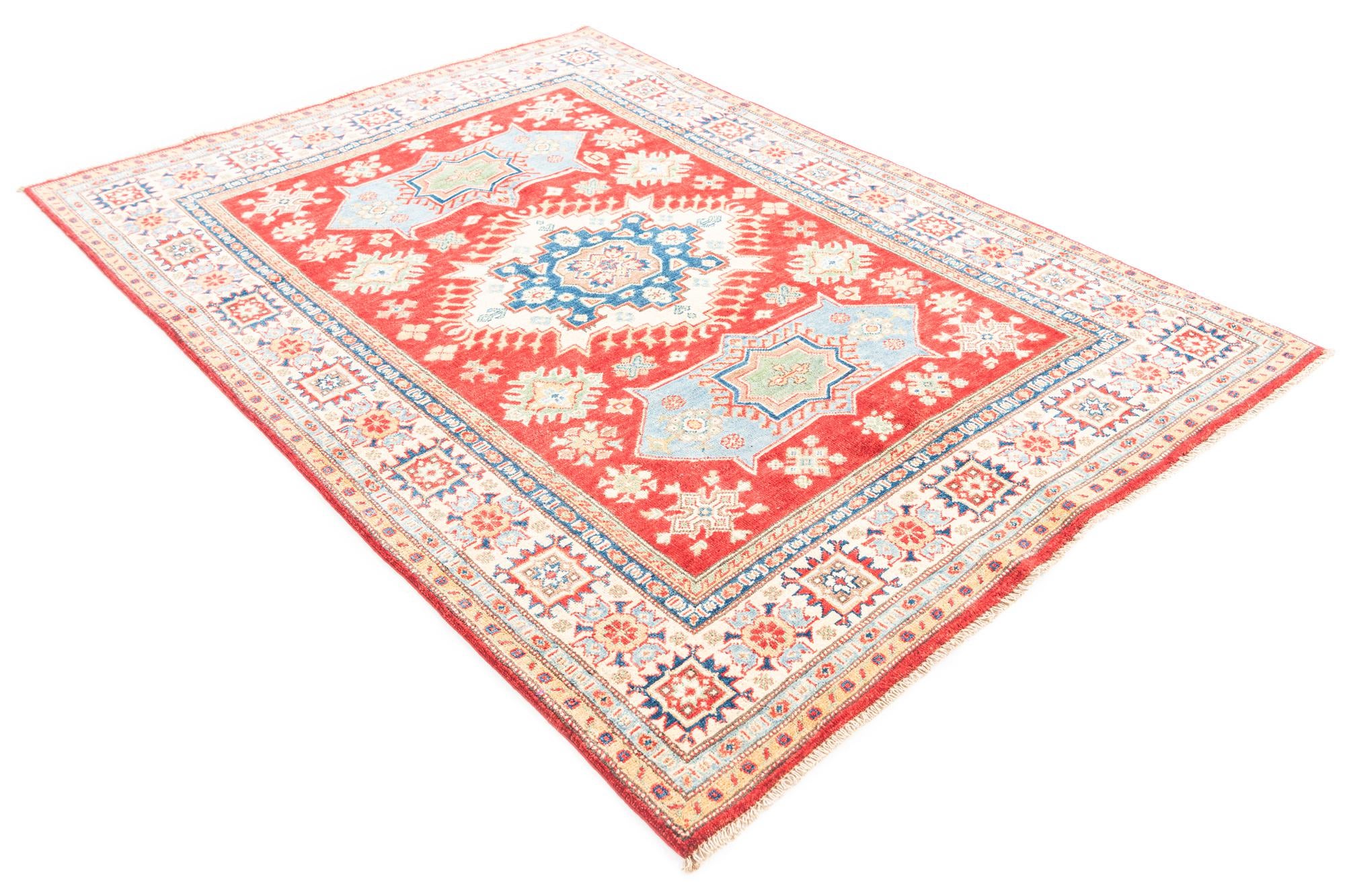 5' x 7' 1 Hand Knotted Kazak Rug