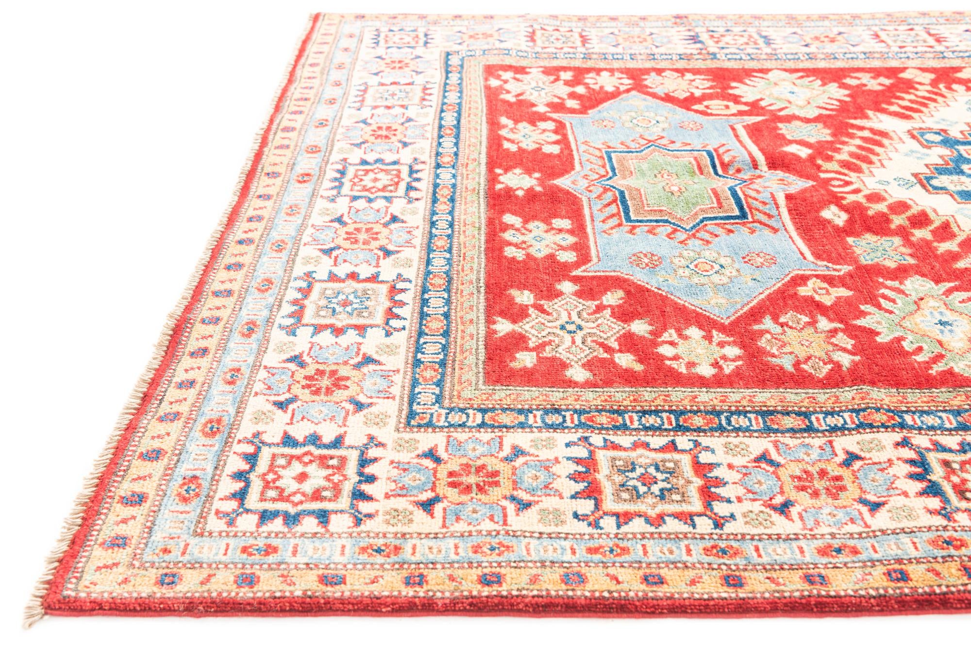 5' x 7' 1 Hand Knotted Kazak Rug