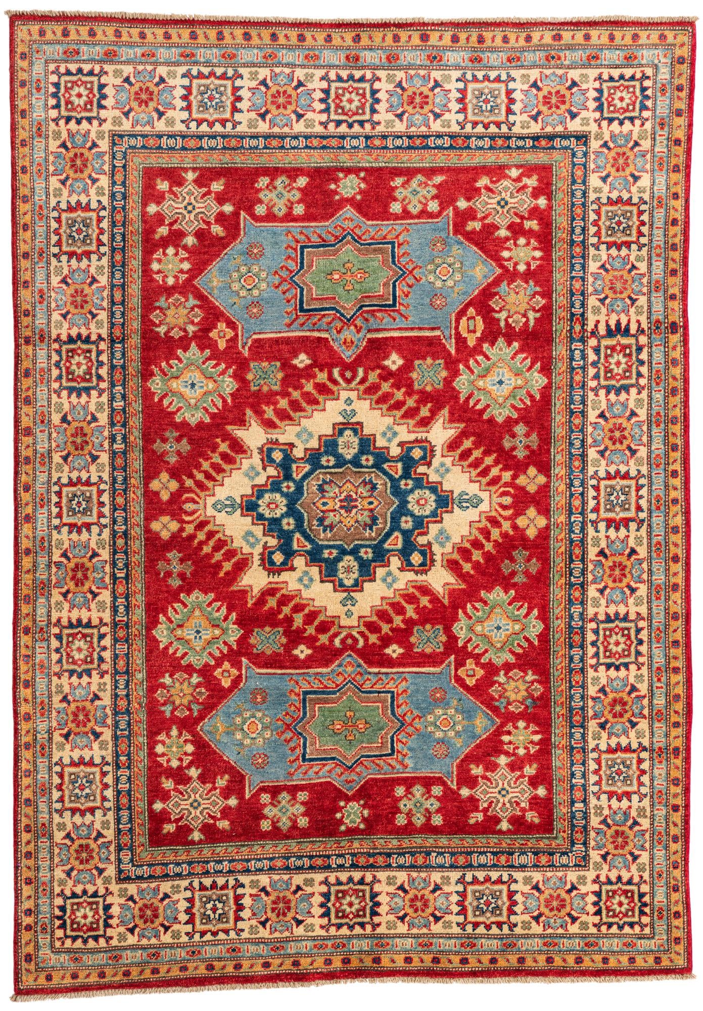 5' x 7' 1 Hand Knotted Kazak Rug