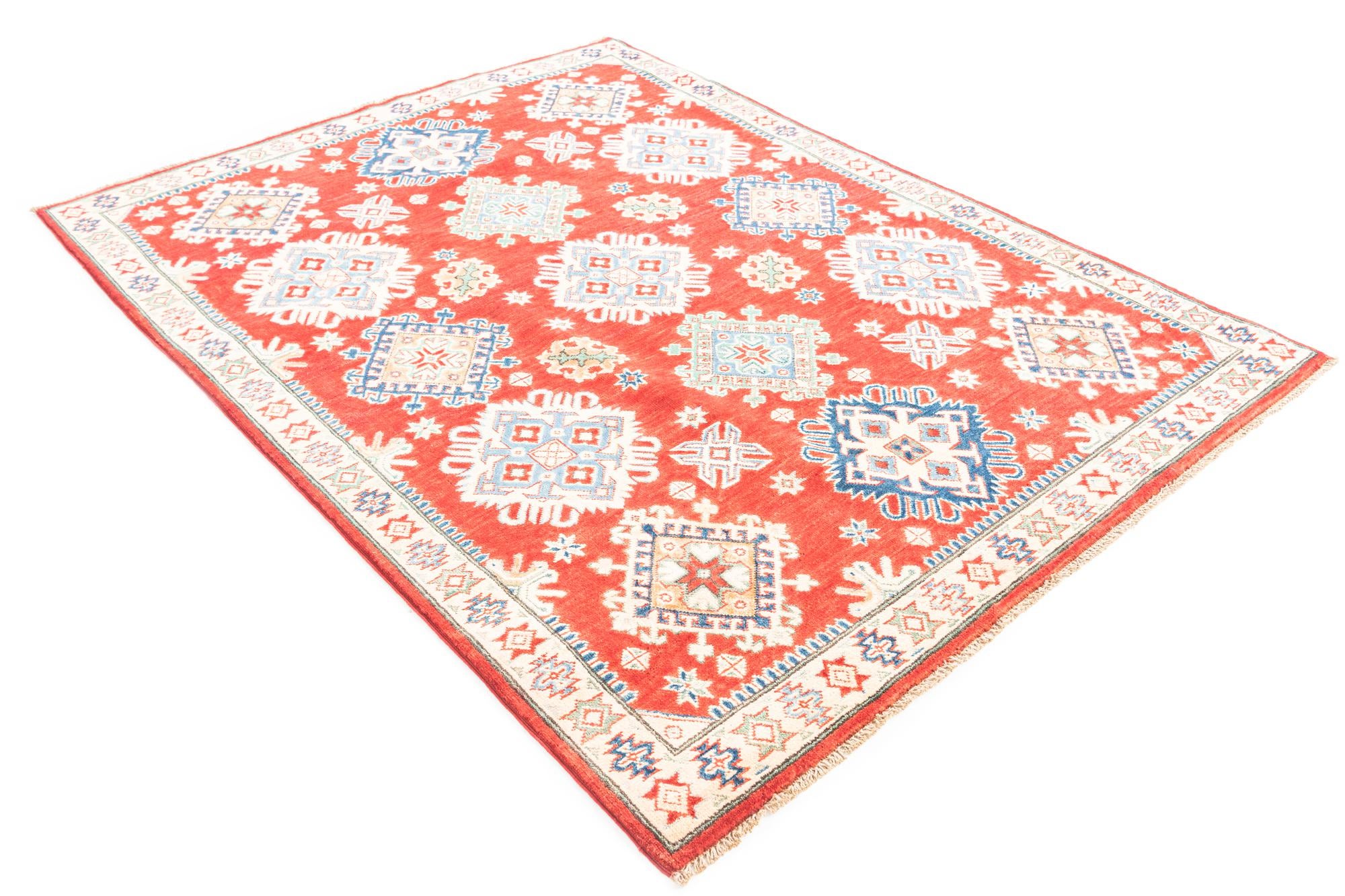 5' 2 x 6' 10 Hand Knotted Kazak Rug