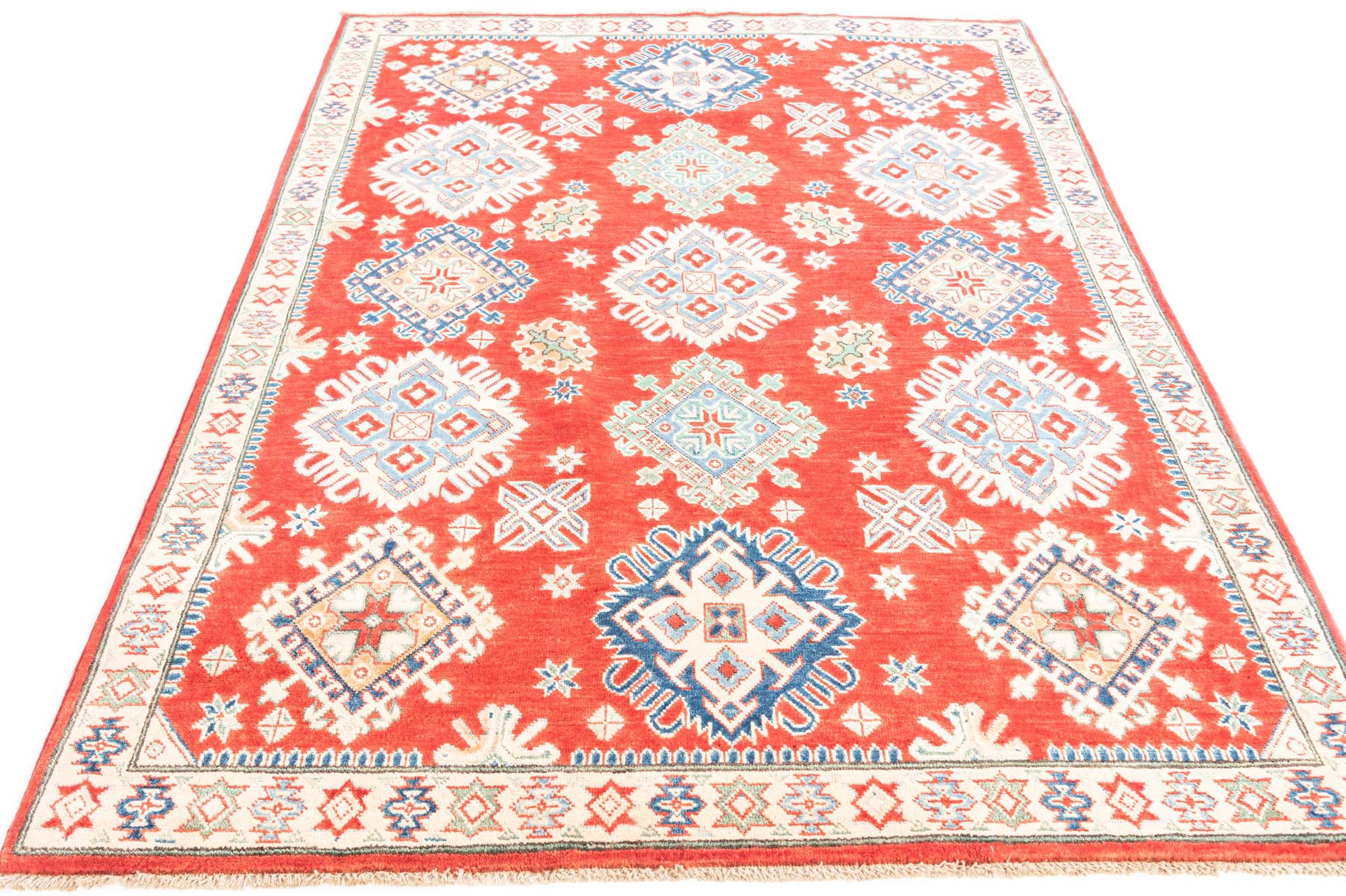 5' 2 x 6' 10 Hand Knotted Kazak Rug