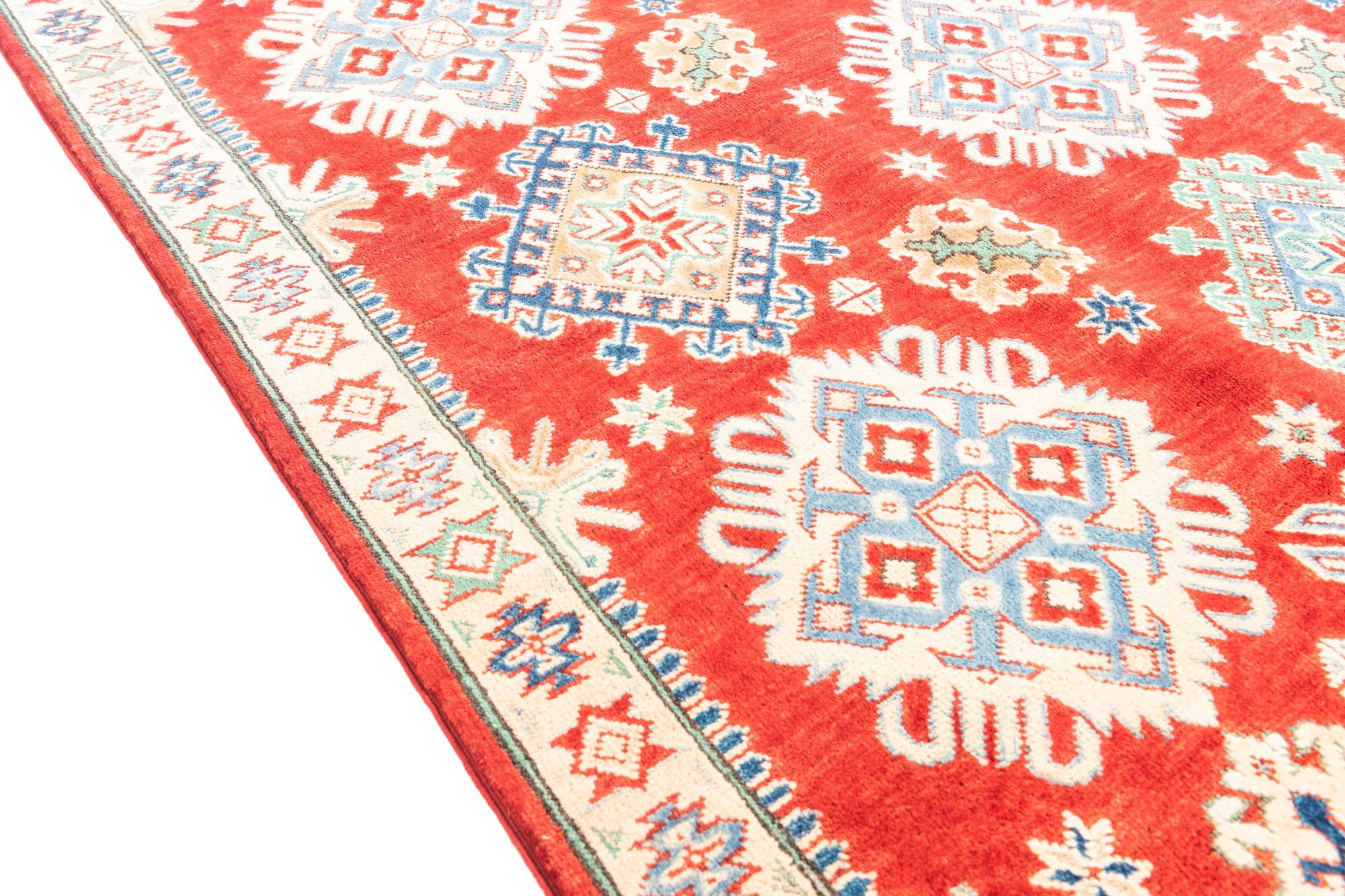 5' 2 x 6' 10 Hand Knotted Kazak Rug