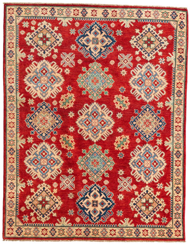 Detail image of 5' 2 x 6' 10 Hand Knotted Kazak Rug