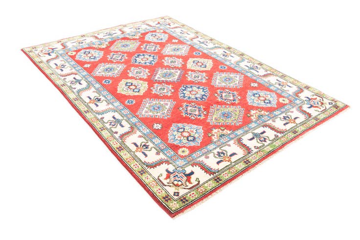 Detail image of 5' 1 x 7' 1 Hand Knotted Kazak Rug