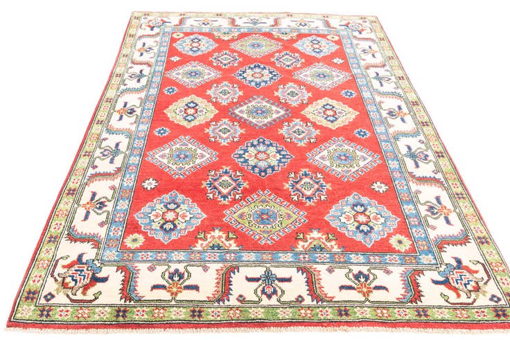 Detail image of 5' 1 x 7' 1 Hand Knotted Kazak Rug