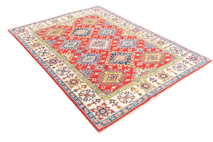Detail image of 4' 9 x 6' 7 Hand Knotted Kazak Rug