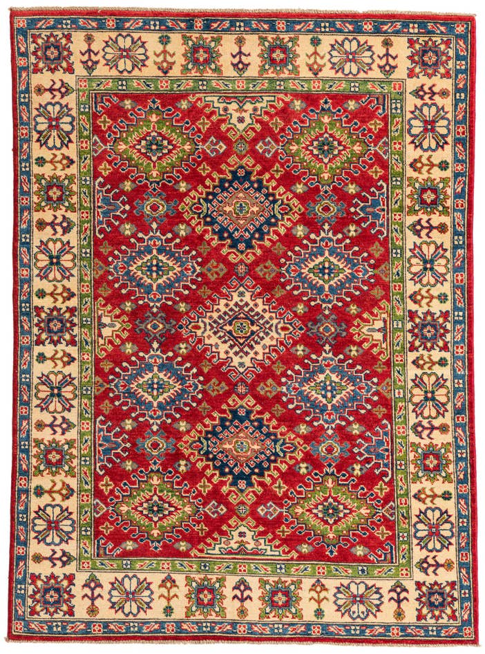 Detail image of 4' 9 x 6' 7 Hand Knotted Kazak Rug