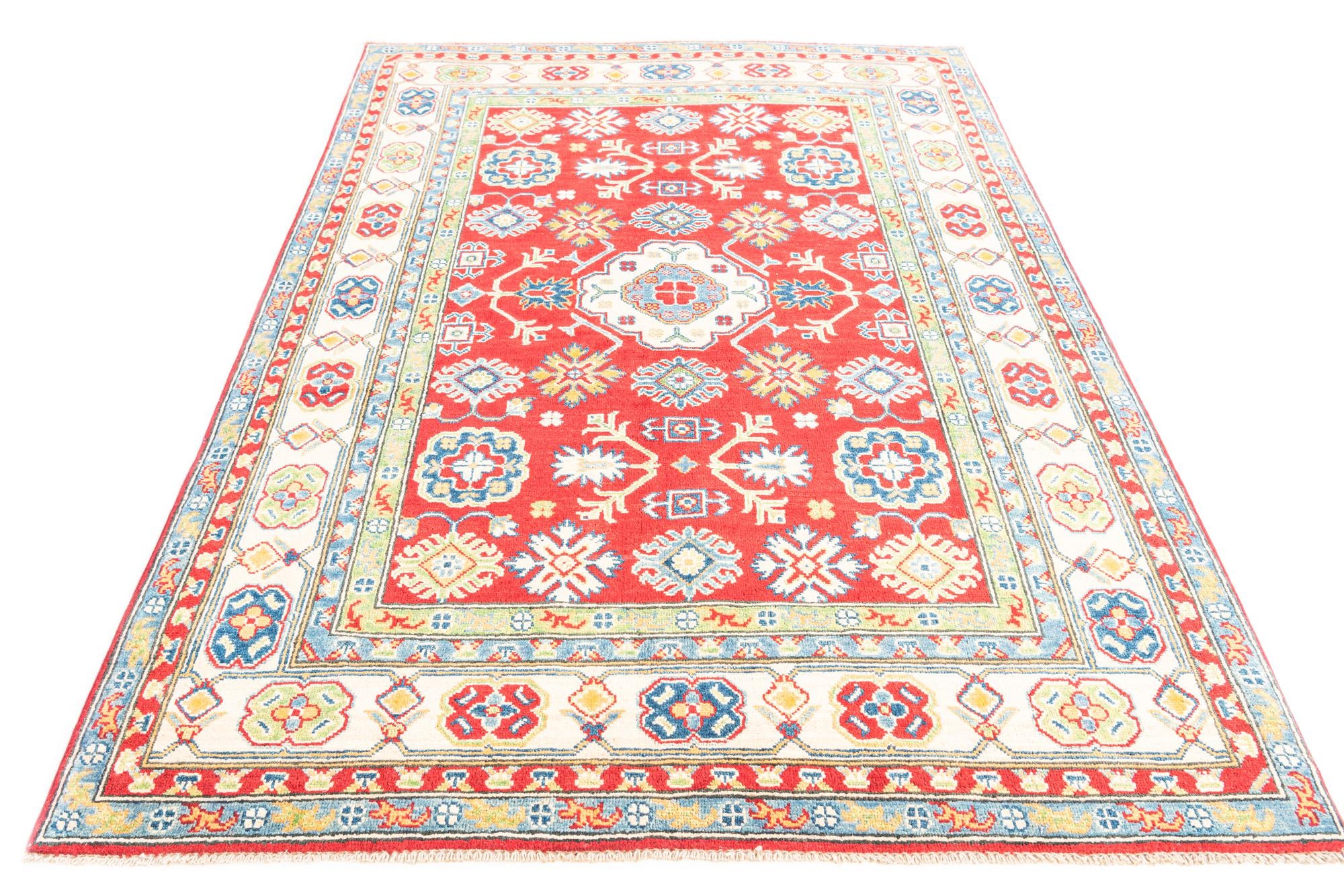 5' 1 x 7' 3 Hand Knotted Kazak Rug