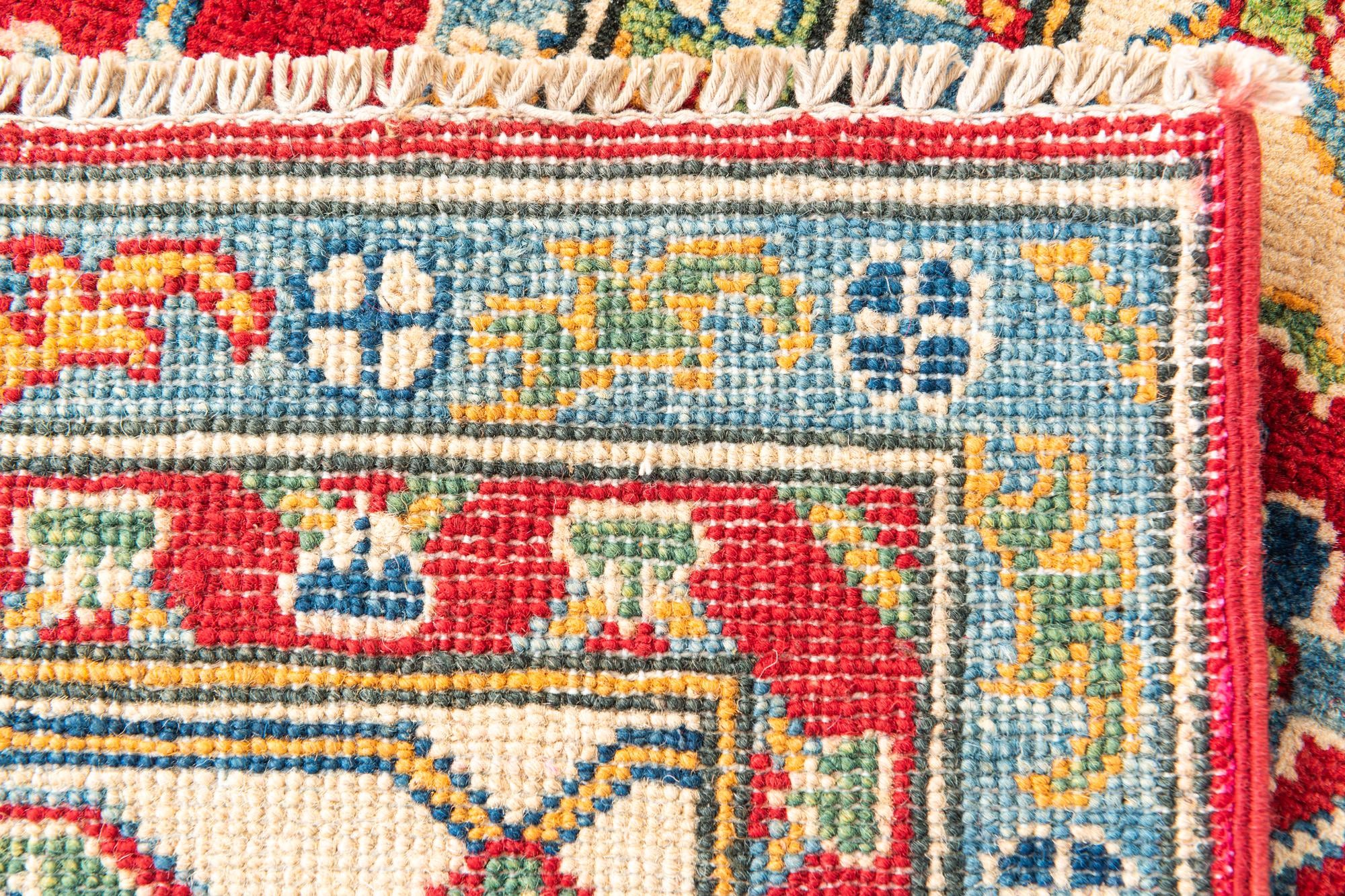 5' 1 x 7' 3 Hand Knotted Kazak Rug
