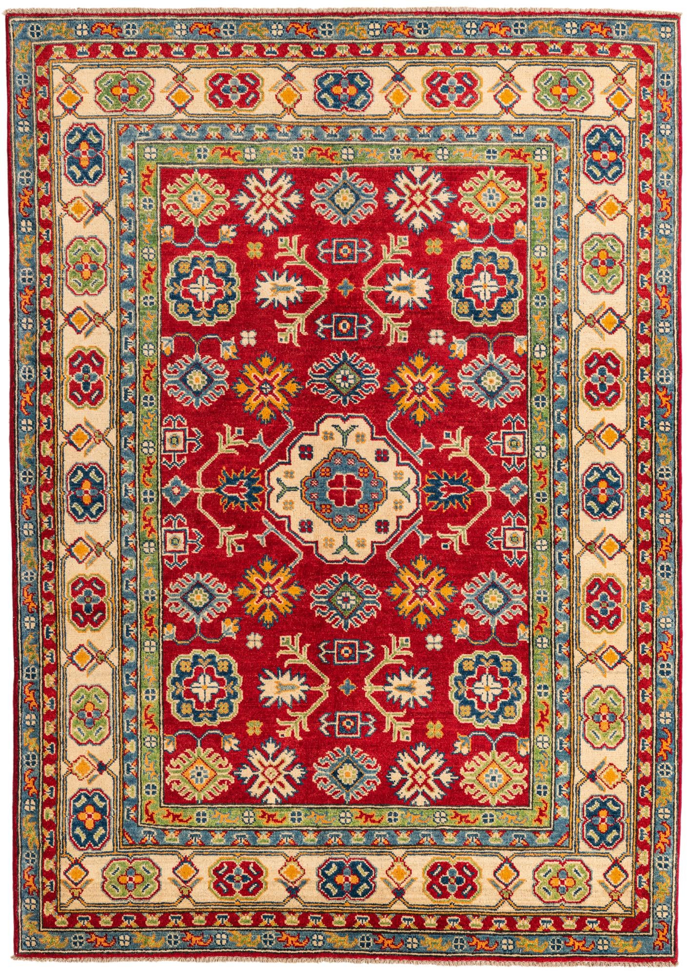 5' 1 x 7' 3 Hand Knotted Kazak Rug