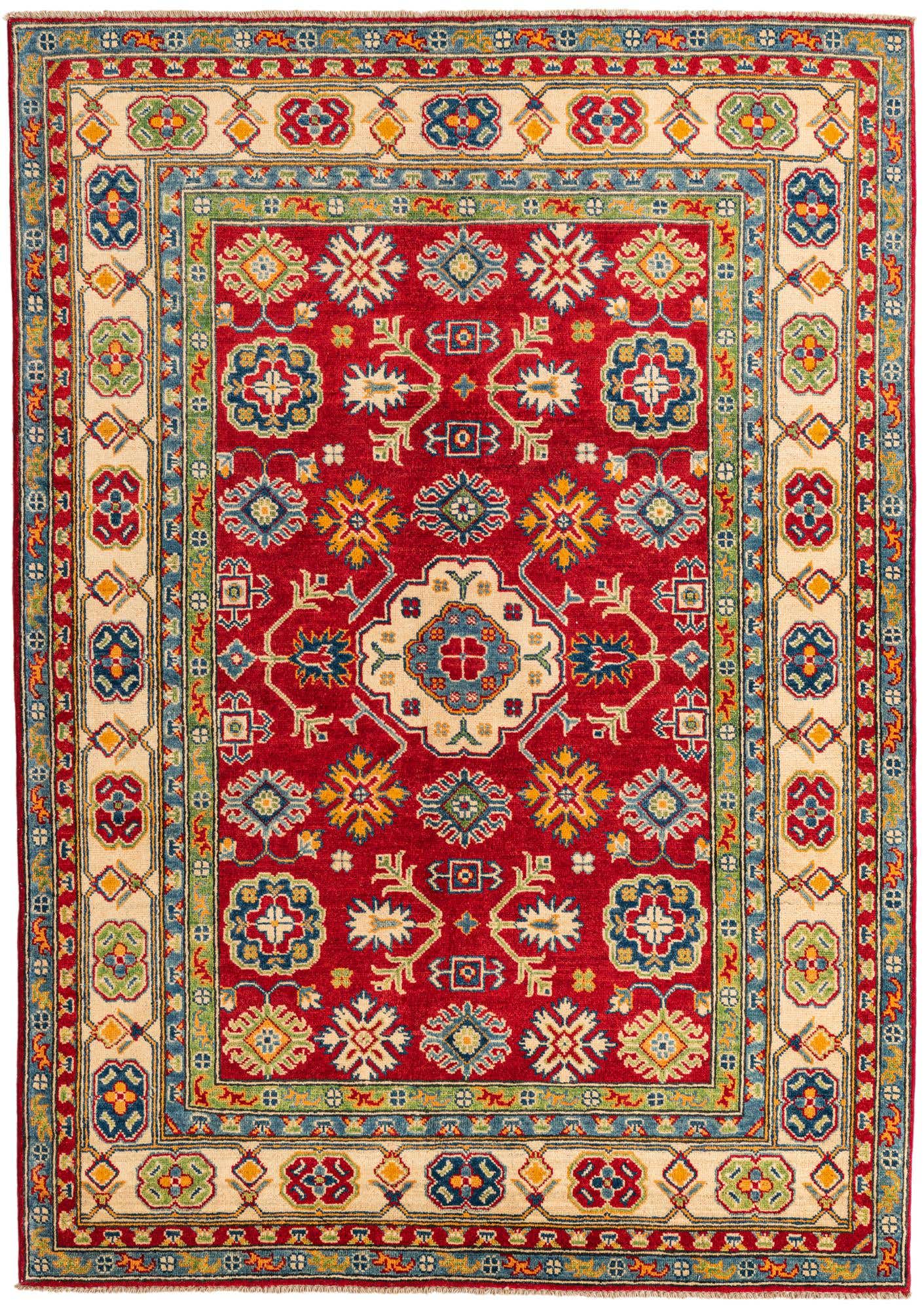 5' 1 x 7' 3 Hand Knotted Kazak Rug