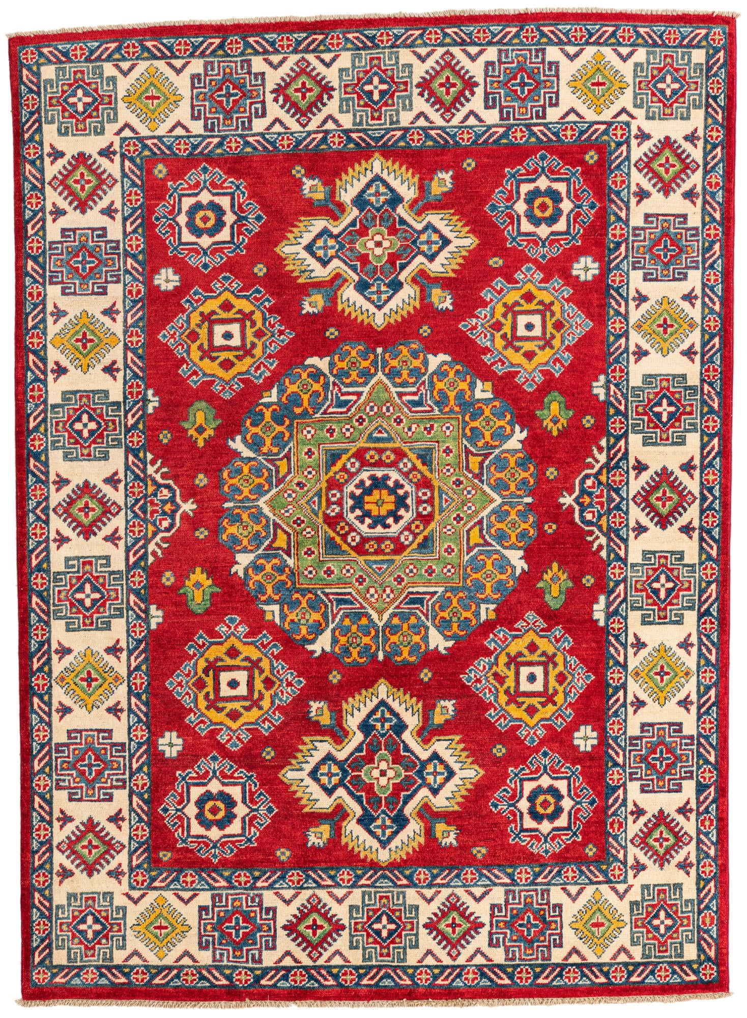 5' x 6' 10 Hand Knotted Kazak Rug