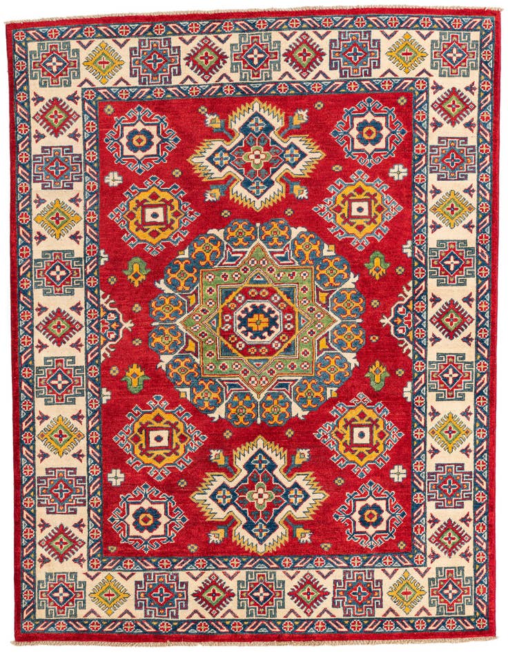 Detail image of 5' x 6' 10 Hand Knotted Kazak Rug
