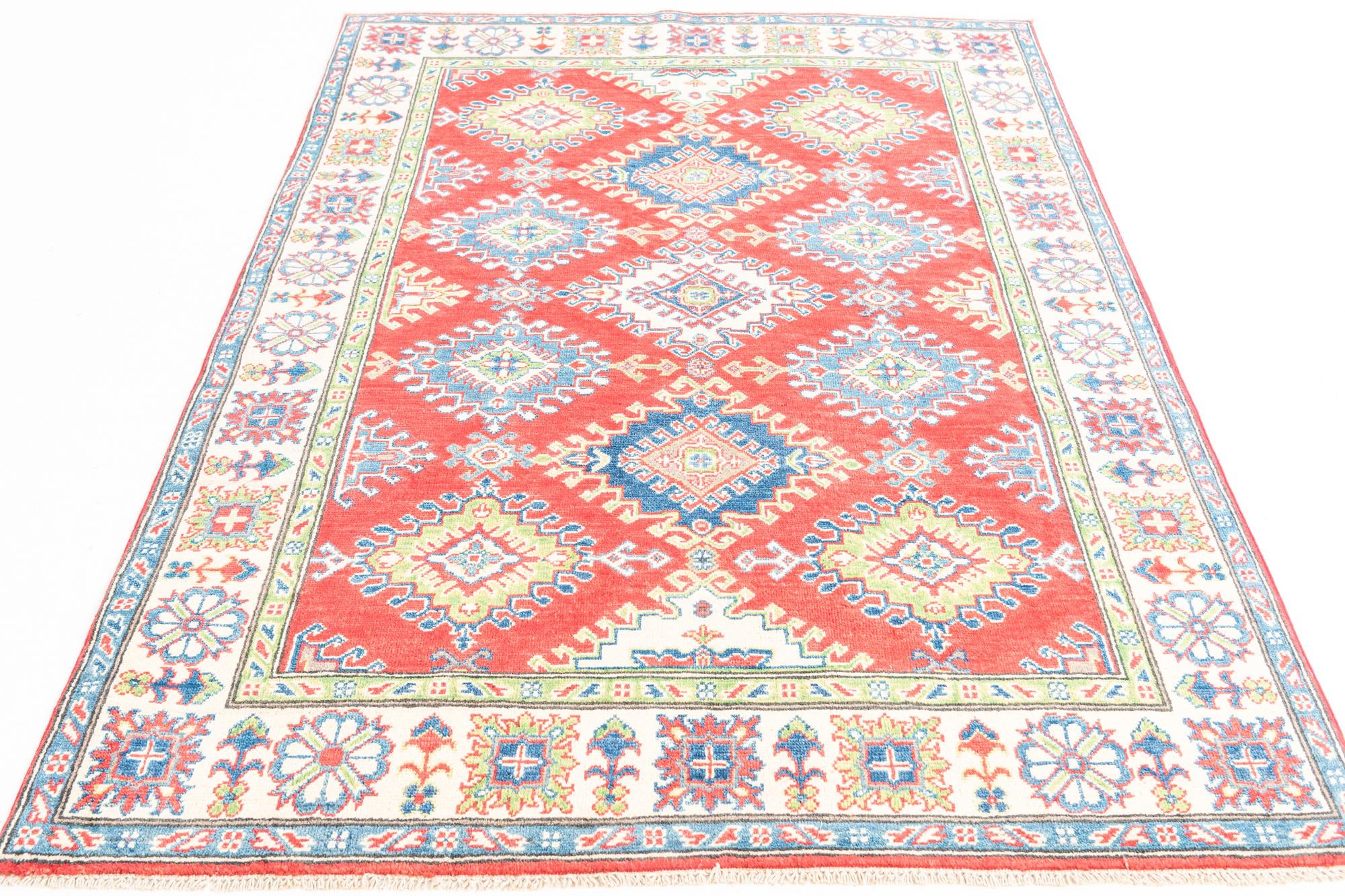4' 10 x 6' 6 Hand Knotted Kazak Rug