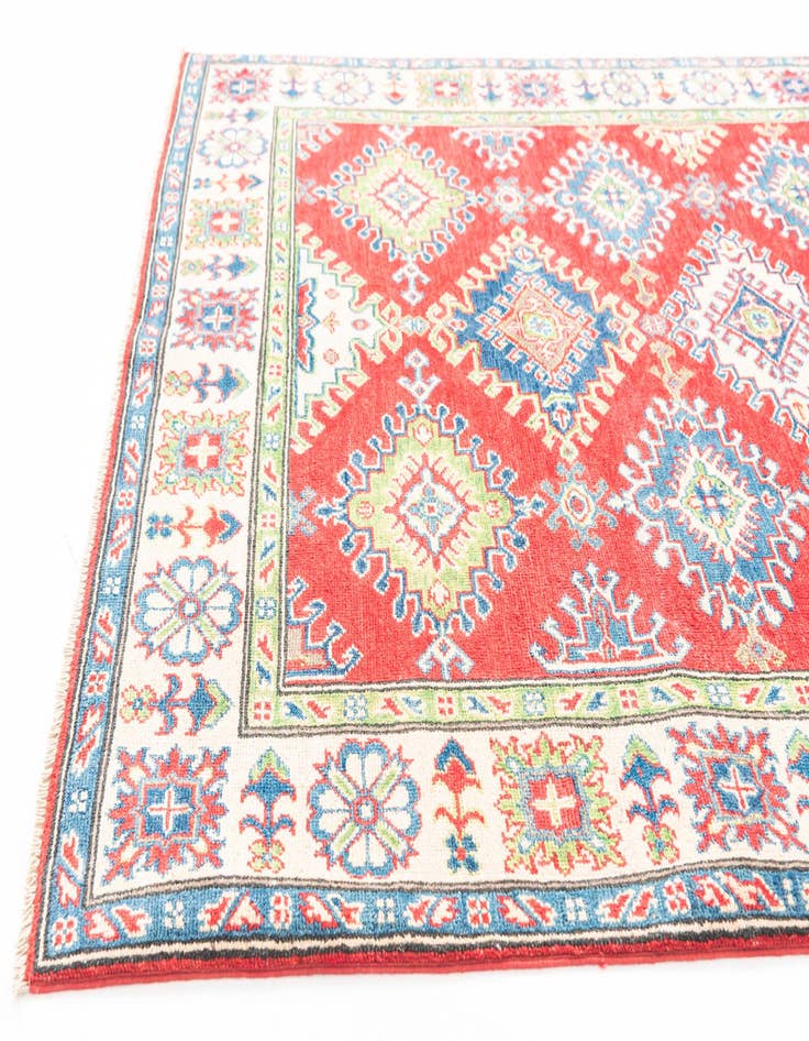 Detail image of 4' 10 x 6' 6  Hand Knotted Kazak Rug