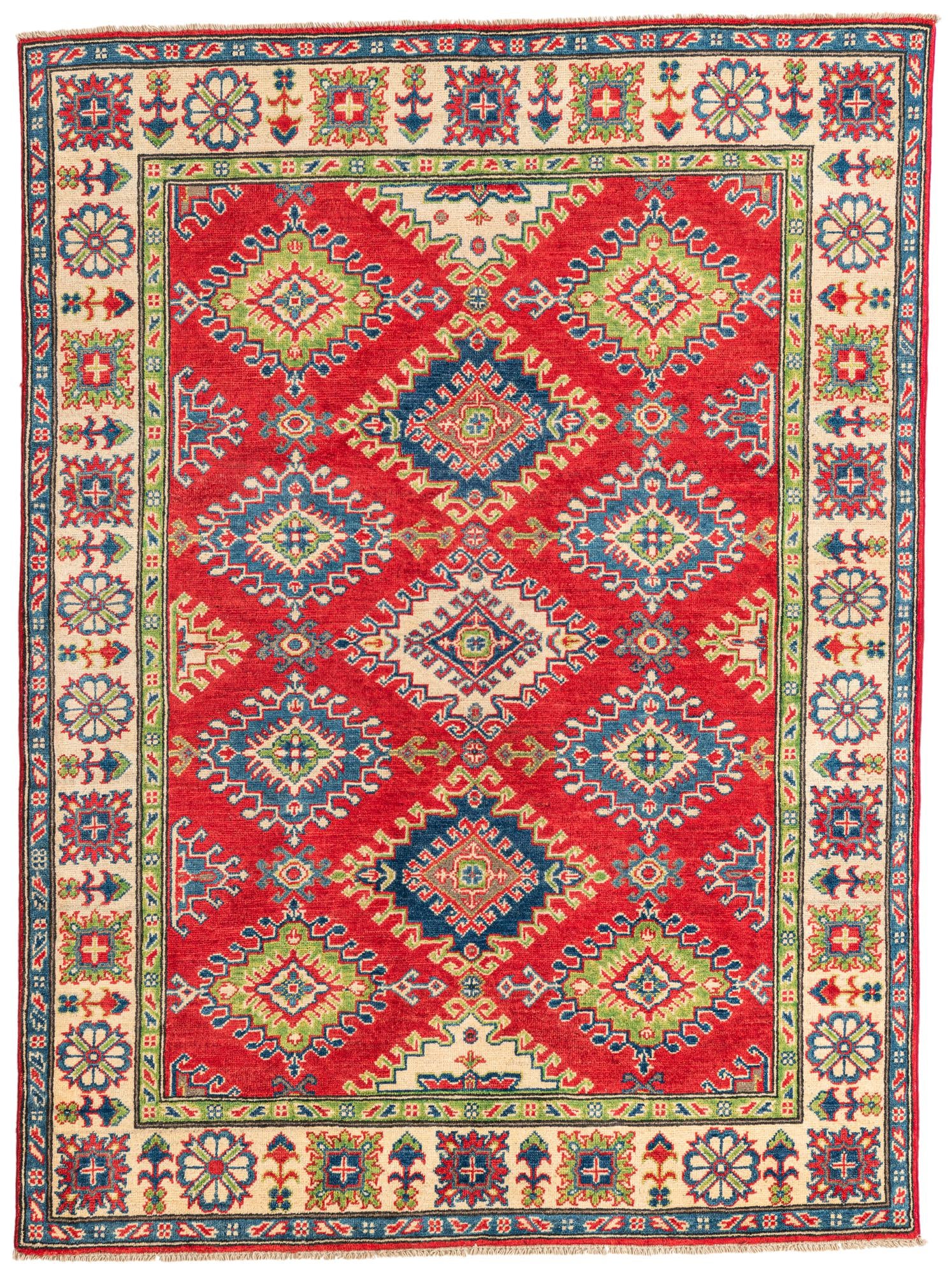 4' 10 x 6' 6 Hand Knotted Kazak Rug