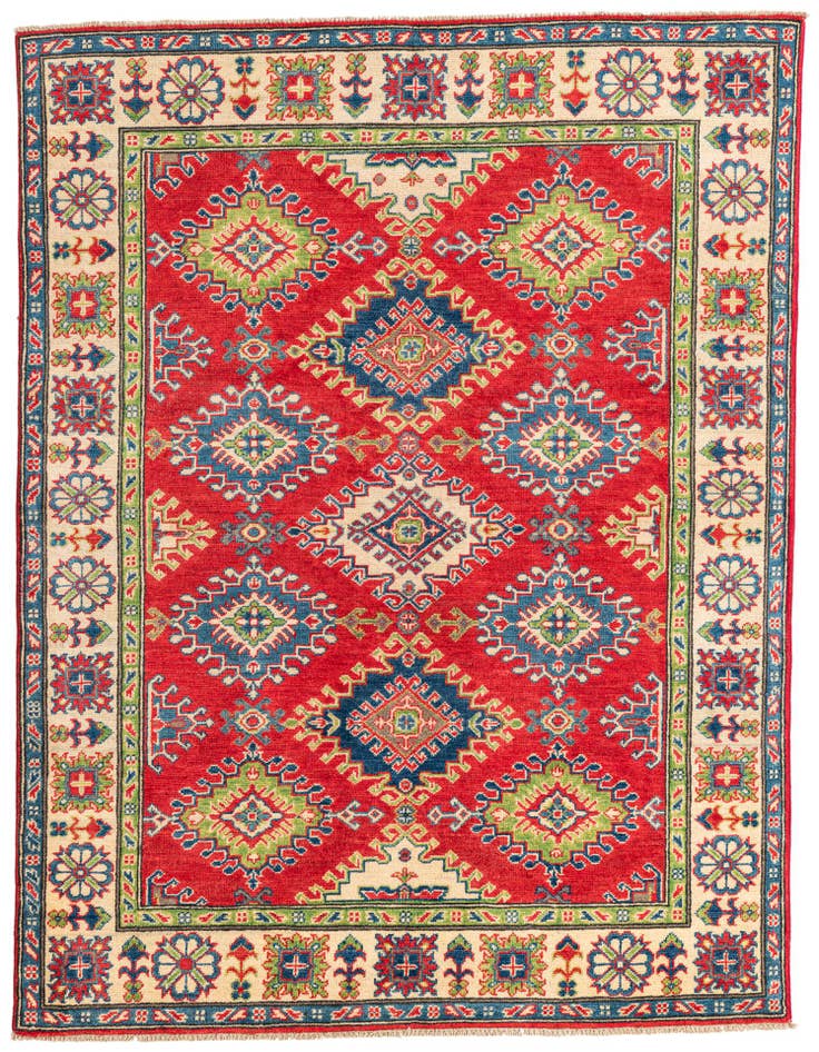 Detail image of 4' 10 x 6' 6 Hand Knotted Kazak Rug