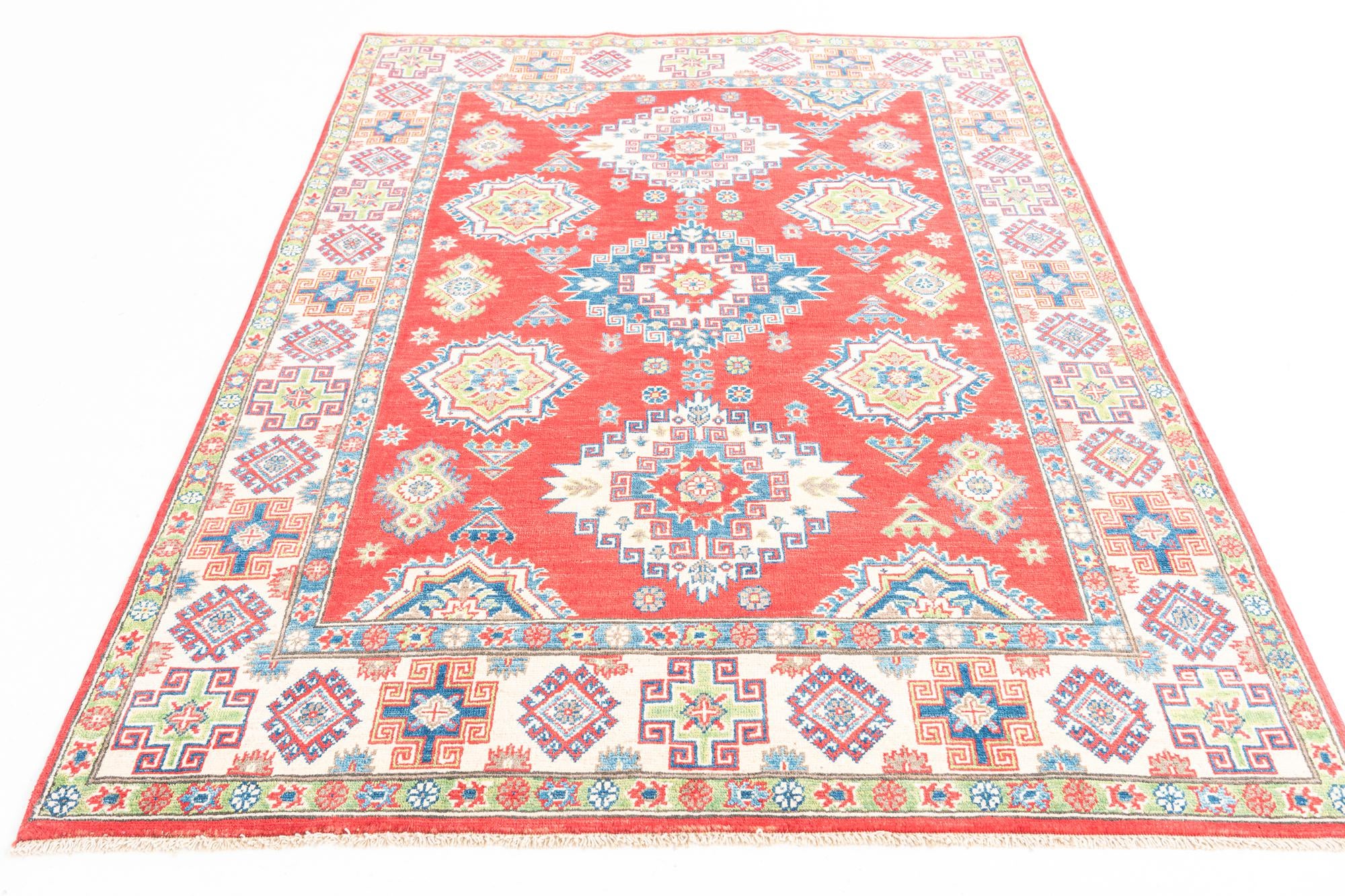 5' x 6' 9 Hand Knotted Kazak Rug