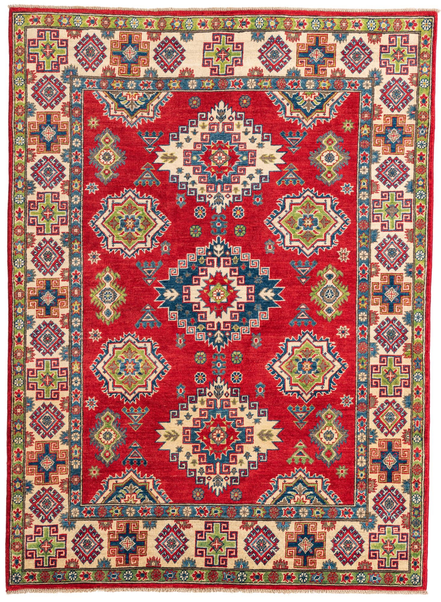 5' x 6' 9 Hand Knotted Kazak Rug