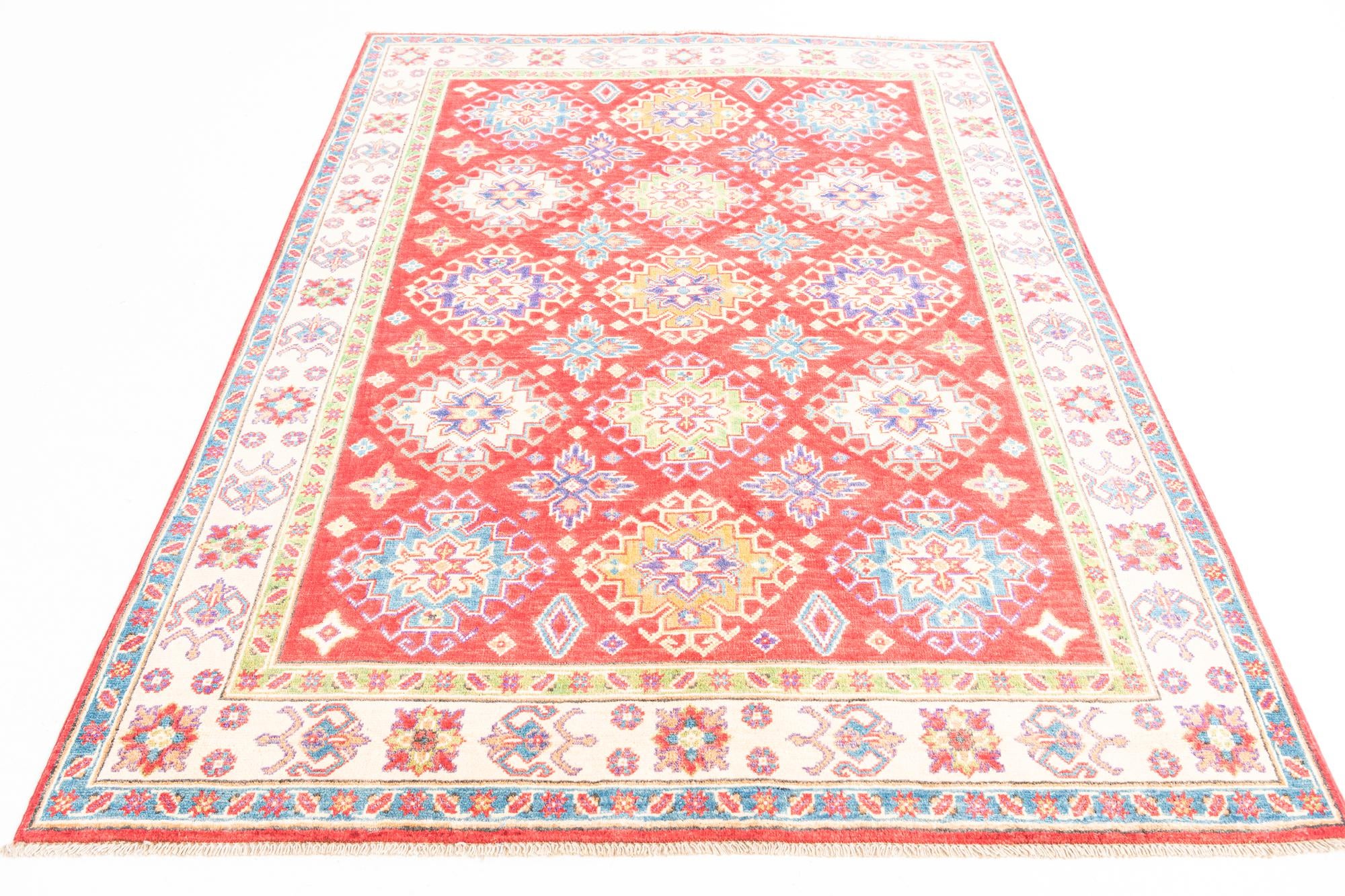 5' x 7' Hand Knotted Kazak Rug