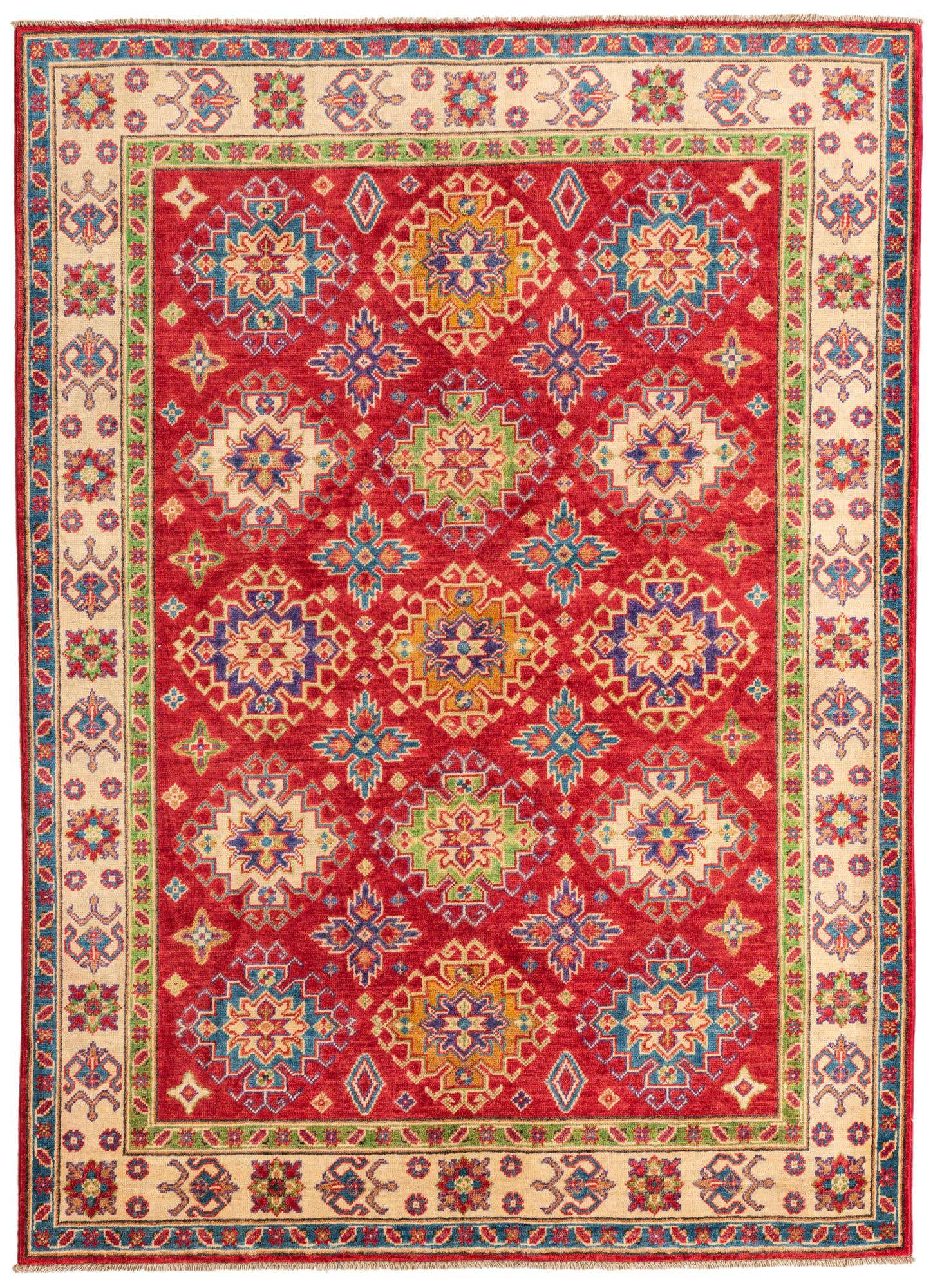 5' x 7' Hand Knotted Kazak Rug