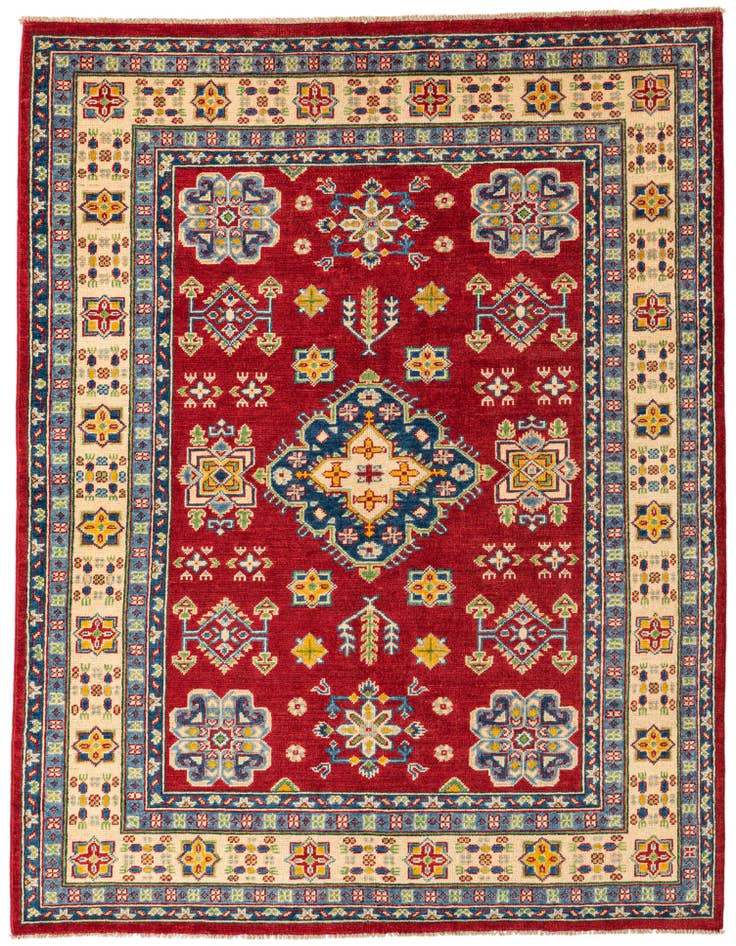 Detail image of 5' x 6' 6 Hand Knotted Kazak Rug