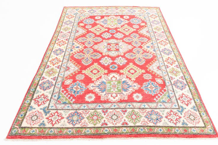 Detail image of 4' 10 x 7' 4 Hand Knotted Kazak Rug