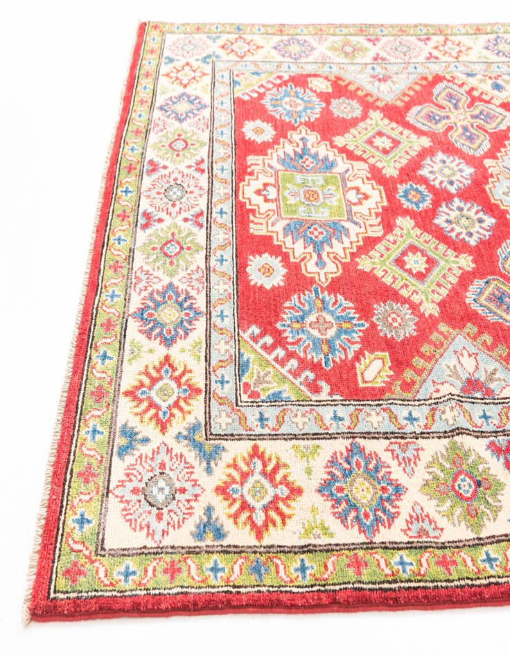 Detail image of 4' 10 x 7' 4 Hand Knotted Kazak Rug