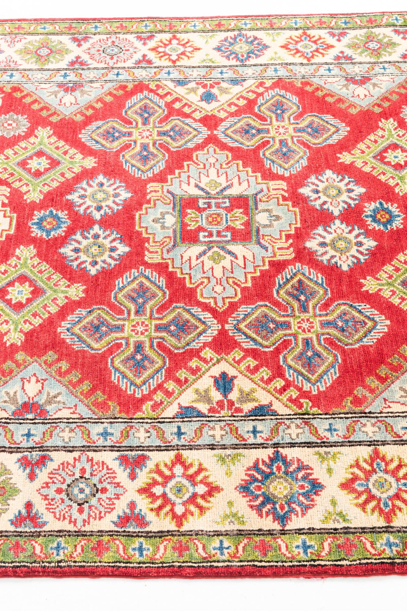 145cm x 225cm anudado a mano Kazak Alfombra
