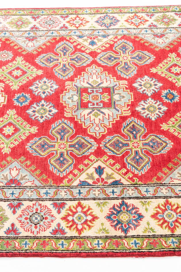 Detail image of 4' 10 x 7' 4 Hand Knotted Kazak Rug