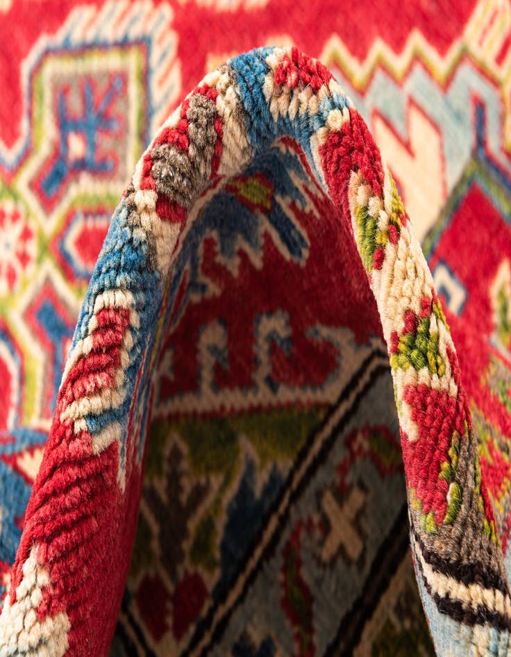 Detail image of 4' 10 x 7' 4 Hand Knotted Kazak Rug