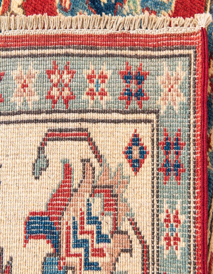 Detail image of 5' x 6' 9  Hand Knotted Kazak Rug