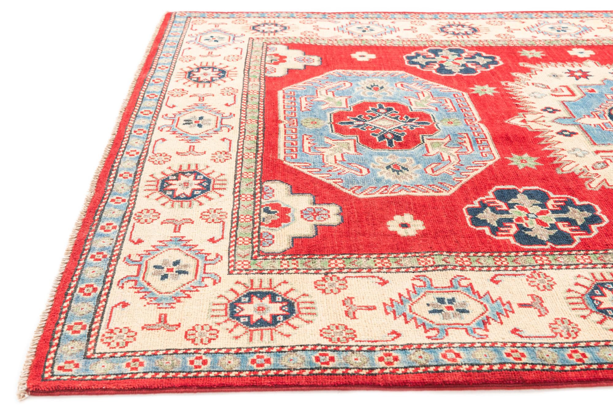 4' 9 x 7' Hand Knotted Kazak Rug