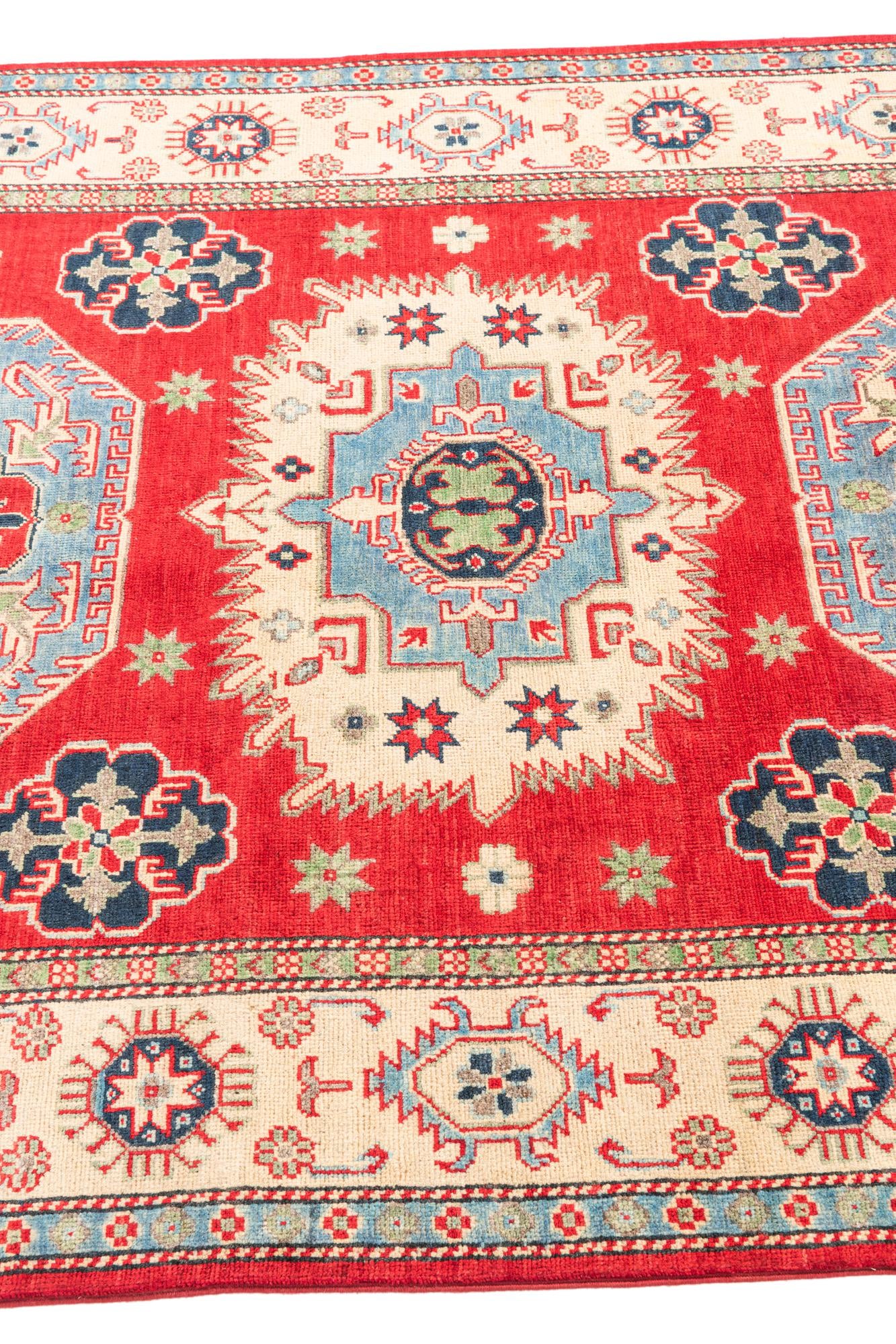 4' 9 x 7' Hand Knotted Kazak Rug