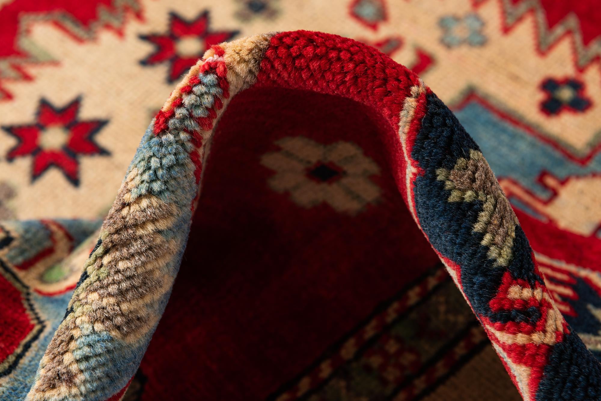 4' 9 x 7' Hand Knotted Kazak Rug