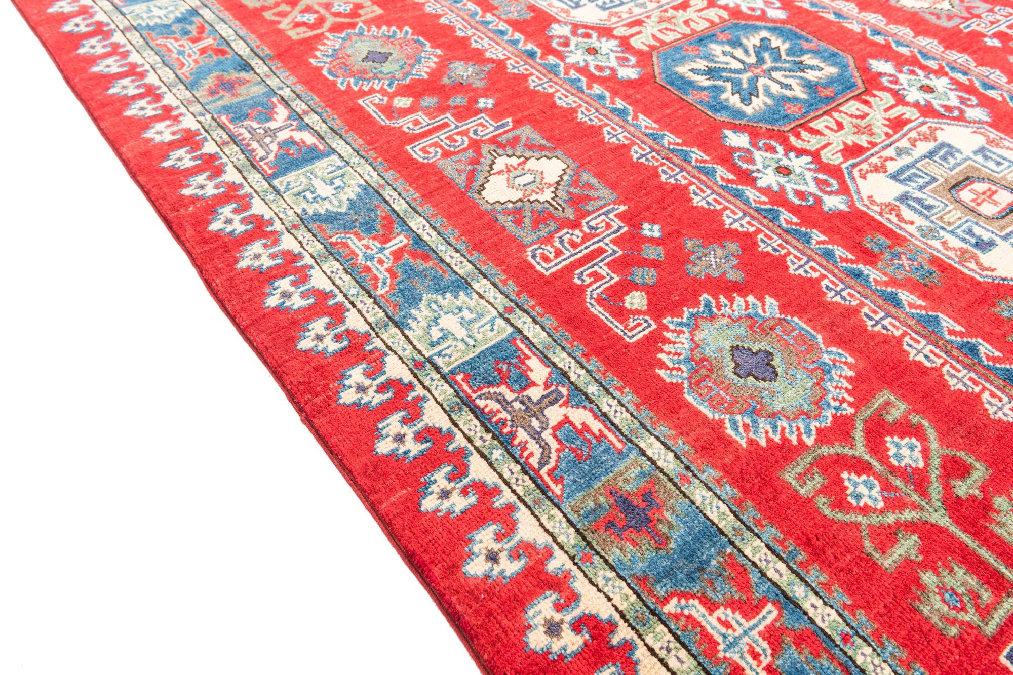 5' x 7' Hand Knotted Kazak Rug