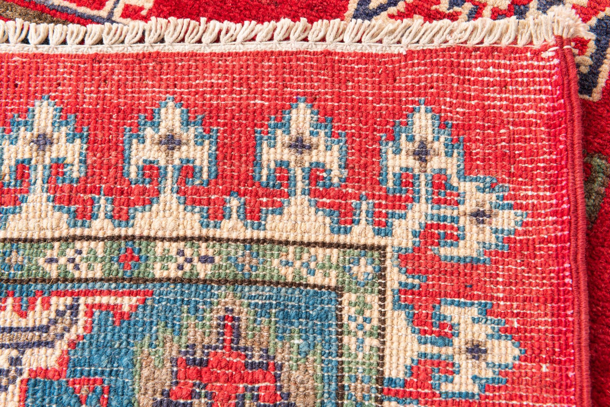 5' x 7' Hand Knotted Kazak Rug
