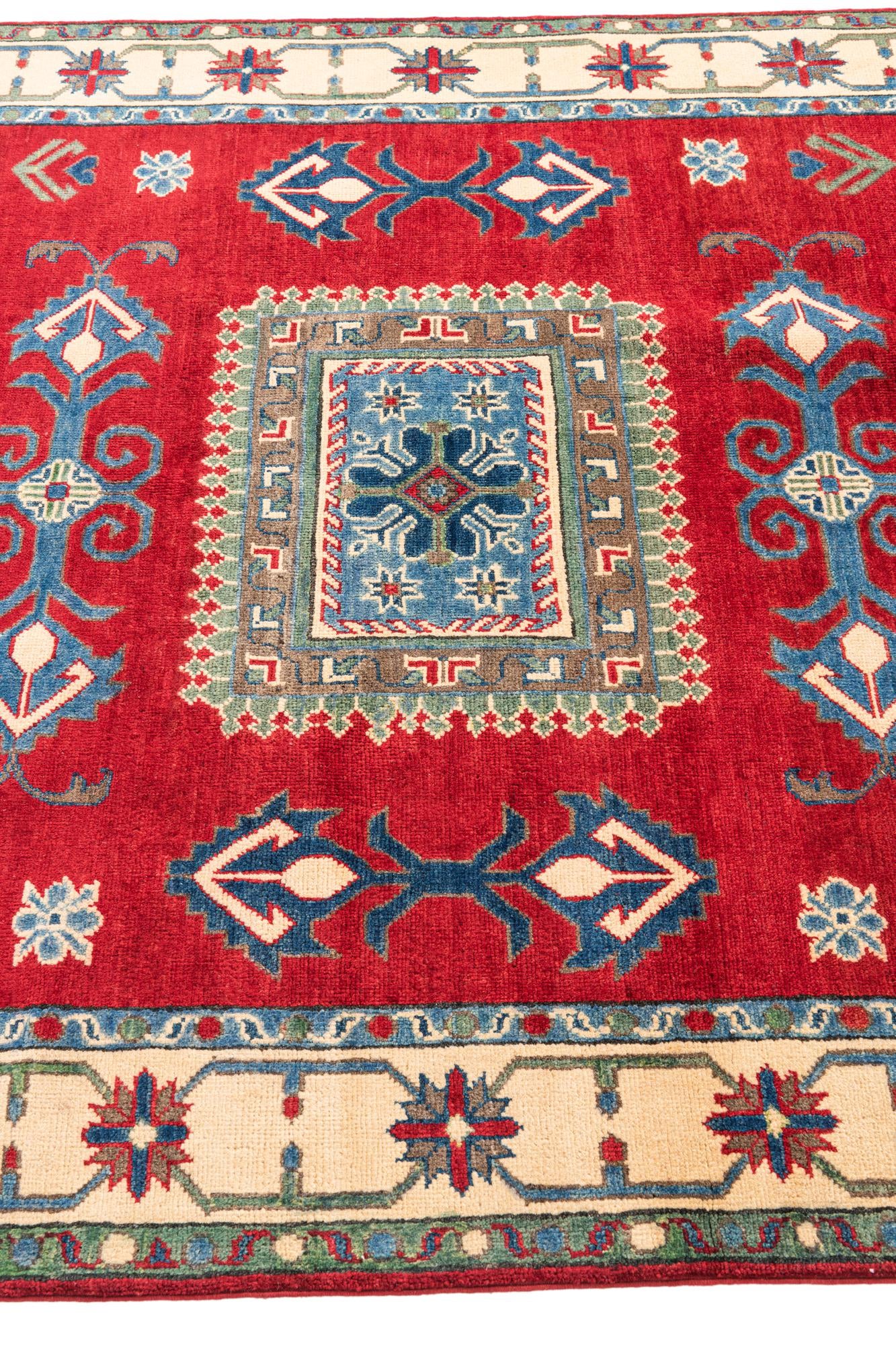 5' x 7' Hand Knotted Kazak Rug