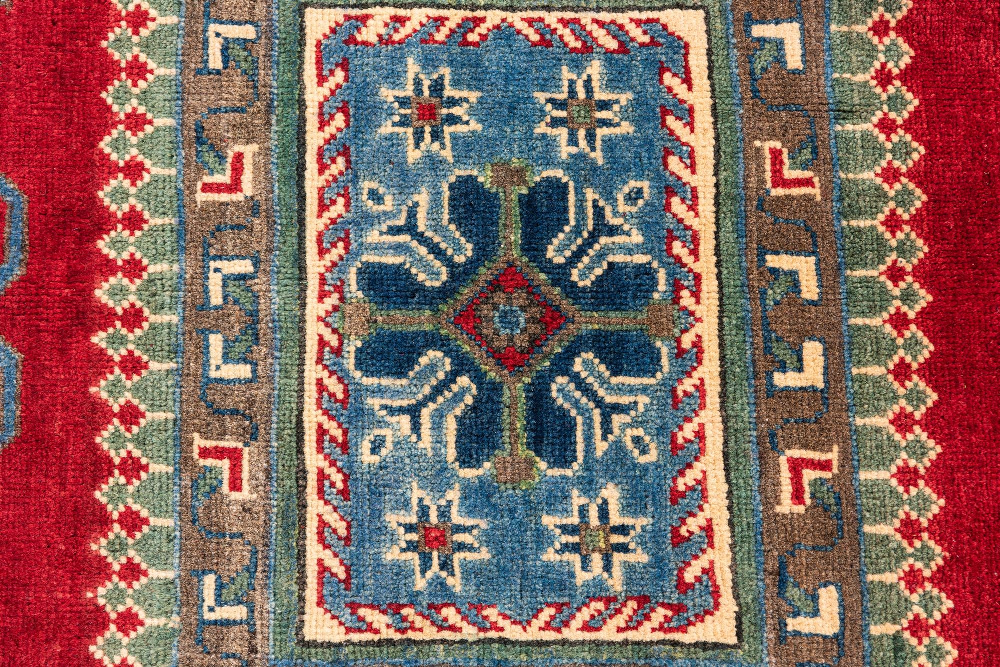 5' x 7' Hand Knotted Kazak Rug