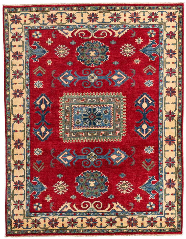 Detail image of 5' x 7' Hand Knotted Kazak Rug