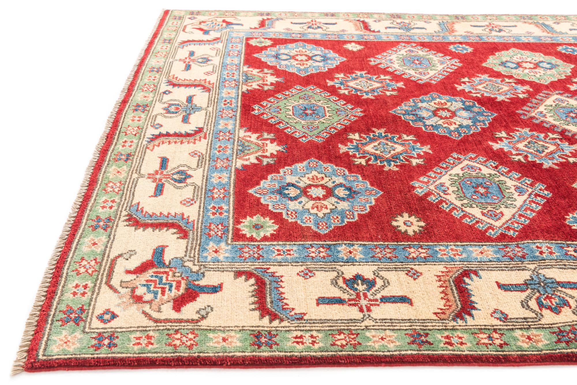 5' x 6' 10 Hand Knotted Kazak Rug