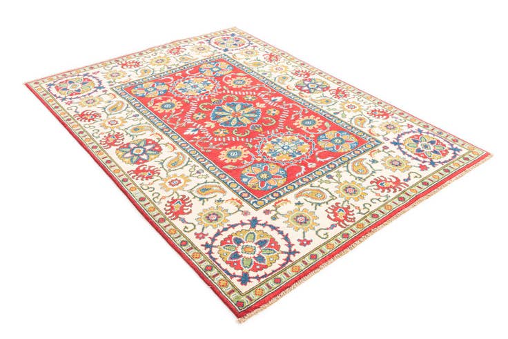 Detail image of 4' 10 x 6' 7 Hand Knotted Kazak Rug