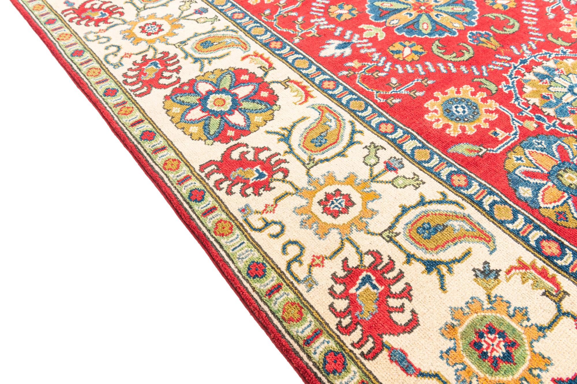 4' 10 x 6' 7 Hand Knotted Kazak Rug