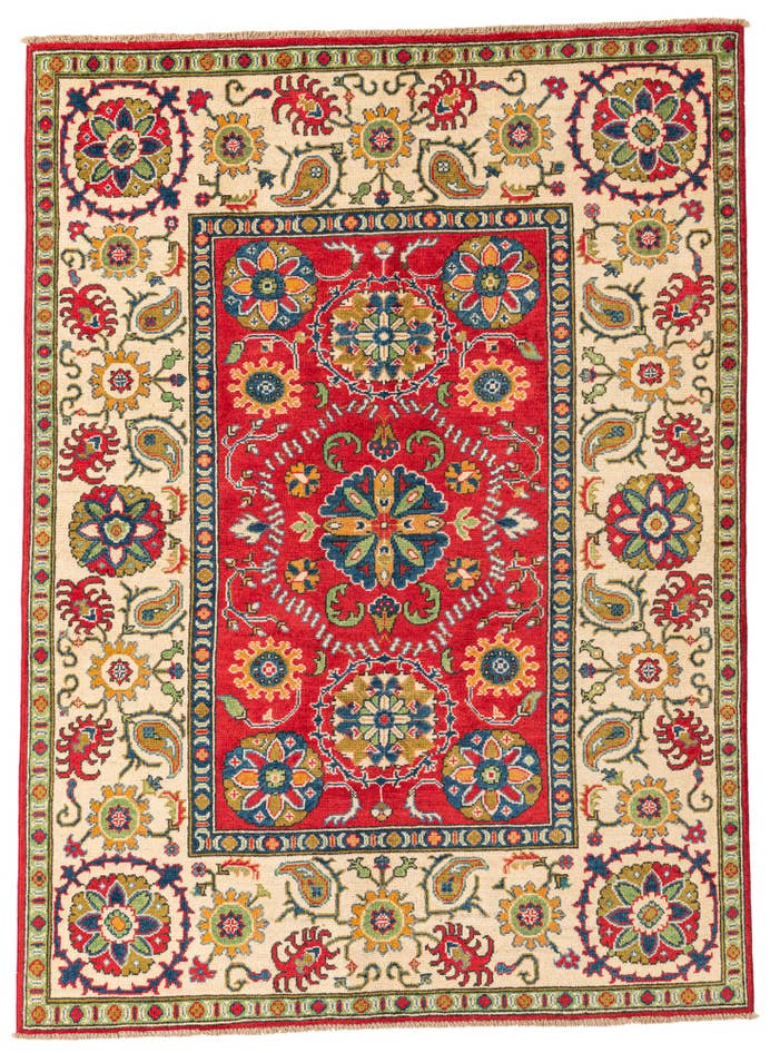 Detail image of 4' 10 x 6' 7 Hand Knotted Kazak Rug
